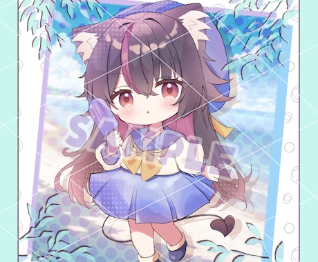 あなただけの可愛いミニキャラを描きます あなただけのオリジナルキャラを可愛いミニキャラに！ イメージ1