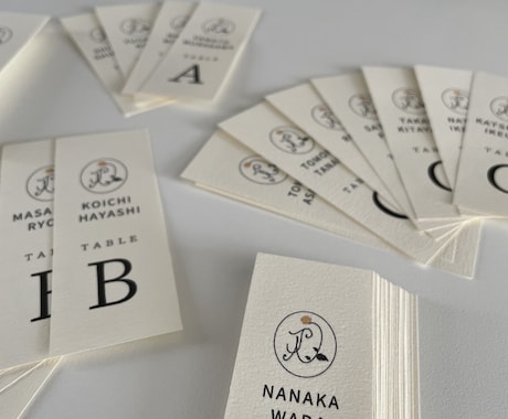卒花が結婚式のエスコートカード作成いたします オリジナルロゴ入りエスコートカードで自分達らしい結婚式演出を イメージ2