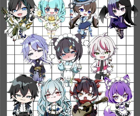 おまかせ！ミニキャラ描きます 商用利用込み！通常よりお求めやすい価格となってます。 イメージ2