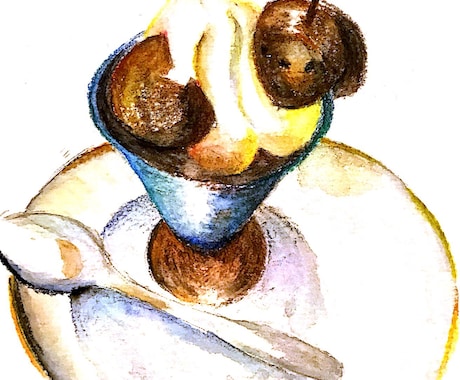食べ物のイラスト（水彩色鉛筆）描きます 喫茶店メニューのワンポイントにオススメ！ イメージ1