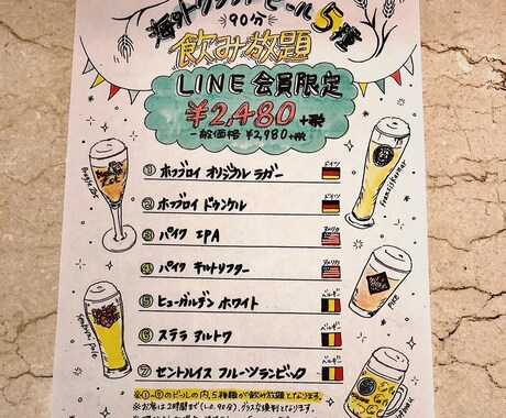 飲食店用、手描きのイラストや挿絵を描きます お料理やドリンクの写真を元に手描きイラストを描きます。 イメージ2