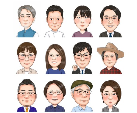 名刺、アイコン、HP用等似顔絵お描きします そっくりで可愛い、あたたかい似顔絵です＊ イメージ2