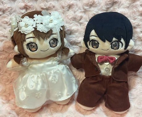 ウエディングのウェルカムぬい、製作いたします 一緒に一度の結婚式、お二人のぬいでブースに花を添えませんか？ イメージ1