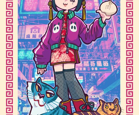 デフォルメイラストを制作します ポップで可愛いキャラクター、似顔絵等お任せください。 イメージ2