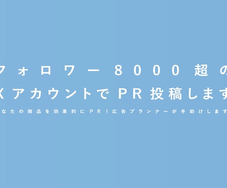 フォロワー8000超のXアカウントでPR投稿します あなたの商品を効果的にPR！広告プランナーが手助けします！ イメージ1