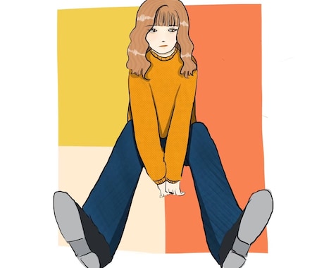 女の子のイラストを描きます デザイン性を重視したものを主に描いています！ イメージ1