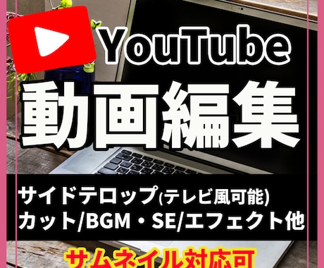 YouTube動画を丁寧に編集します テレビ風テロップ／サムネイル対応／カット編集もお任せください イメージ2