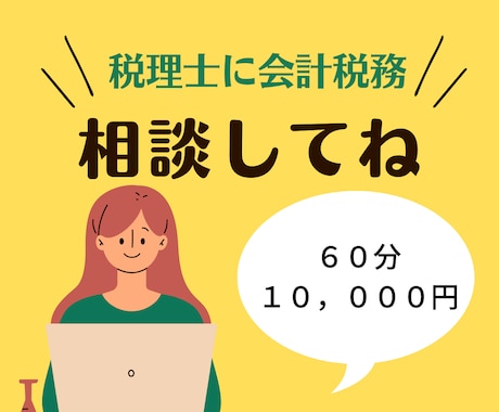 60分ビデオチャットでお悩み解消します 会計や税務の「わからん」「1人じゃ面倒くさい」を解決します イメージ1
