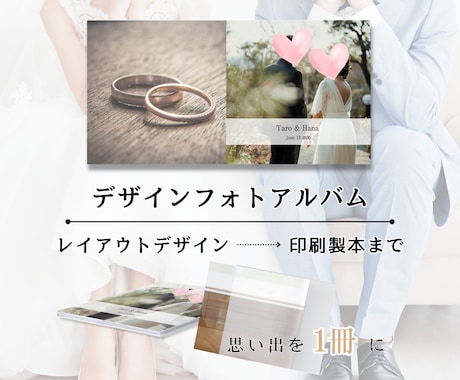 シンプルおしゃれ結婚式アルバム作成いたします イメージ1