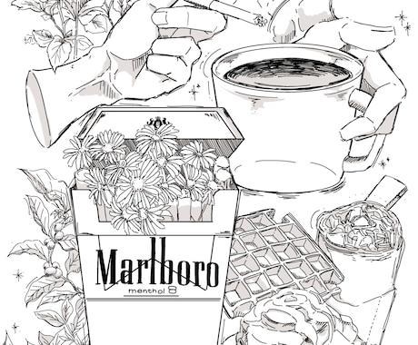 貴方だけの抽象画、挿絵幅広く承ります コラージュ等あなたの好きな世界観で個性を表したい方へ イメージ1