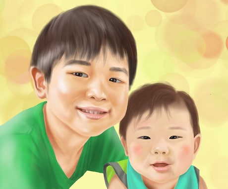 赤ちゃん、お子さんのリアルな似顔絵描きます 成長の記念に、プレゼントに、いかがでしょうか イメージ1