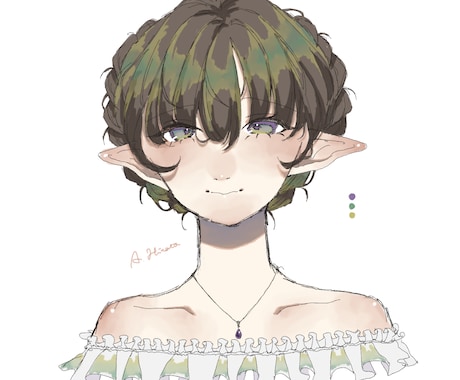 女の子のアイコンをお作りいたします お好きなカラー3色をメインに女の子のアイコンを描きます。 イメージ1