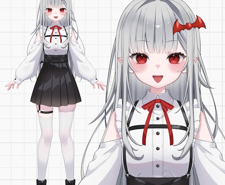企業様実績有！可愛い配信用立ち絵お描きします 商用OK！IRIAM・Vtuber用パーツ分け立ち絵など イメージ2