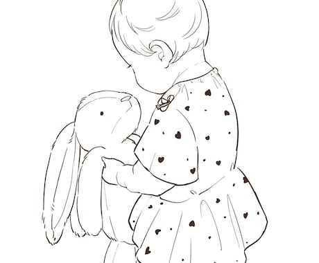 お子様のファーストカットアートをお描きします イメージ1