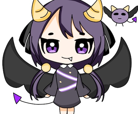 追加料金なし！3点までミニキャラアイコン作成します 修正無制限！かわいいオリジナルミニキャラ作成します イメージ1