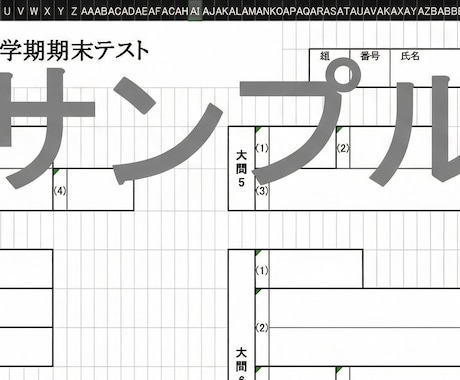 即日可）テストの解答用紙を作成ます 元中学校教師が、先生の負担を軽くします イメージ2
