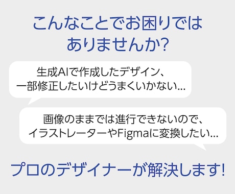 生成AIデザイン、修正、変換変換ます 生成AIで作成したデザインのお困りごと、お任せください！ イメージ2