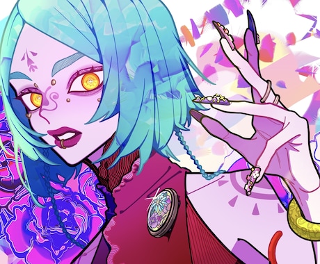 パキッとした絵柄でイラスト描きます MVイラスト・キャラデザ・商品パッケージ等にも是非！ イメージ2