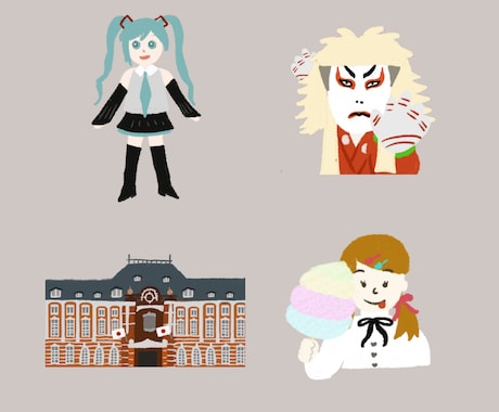 イラスト4点セット　やさしいタッチの挿絵を描きます 雑誌やマップ、WEBなどにお使いください イメージ2