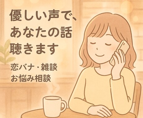 ゆるく優しく、あなたの話を聴きます 話しやすい空気で、あなたに寄り添います イメージ1