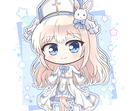 全身の可愛いデフォルメキャラ制作します 商用利用可能！立ち絵・キャラクターデザイン・グッズ制作用など イメージ2