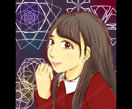 なんとなくカラー似顔絵描きます サンプルのようなイラストです。 イメージ1