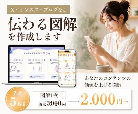 SNS（X、インスタ等）の伝わる図解を作成します イメージ1