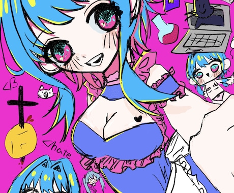 アイコンや立ち絵、キャラクターなど描きます 指描きです。納品完了まで時間頂きます。 イメージ2