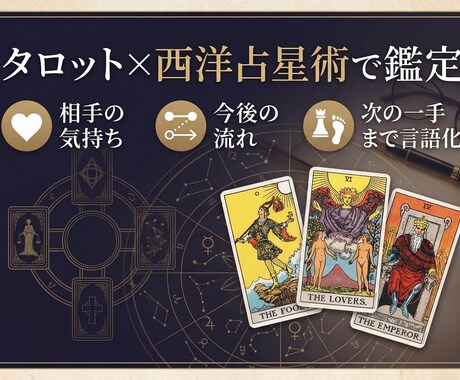 タロット×西洋占星術で仕事・進路を鑑定します 研究者・教育者の整理力で次の一手を言語化します イメージ2