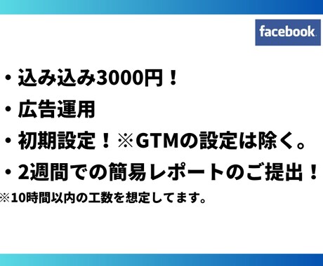 Facebook広告＋設定1週間伴走します キーワード案・タイトル作成・初期設定・レポーティング・運用込 イメージ2