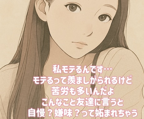 モテるって少し苦しい…誰にも言えない本音聞きます ◆ 「モテる＝幸せ」じゃないって、あなたは知ってる イメージ1