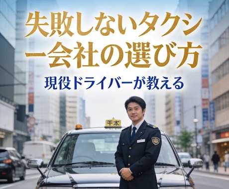 失敗しないタクシー会社の選び方教えます タクシー会社選びで失敗しないポイントを実体験からお伝えします イメージ1