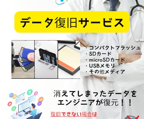 SDカード・USBメモリ各種メディアを復旧します ​​「復旧できなければ全額返金」 イメージ2
