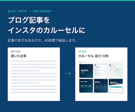 ブログ記事をインスタのカルーセルにします イメージ1