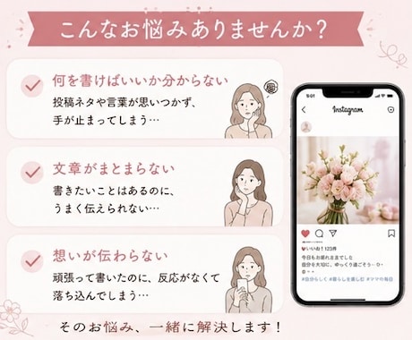 あなたらしさが伝わる投稿文を添削します “伝わる言葉”へ丁寧に整えます イメージ2