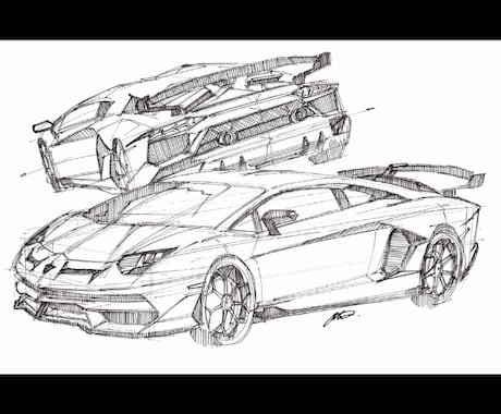 リクエストをもとに車のイラストを描きます