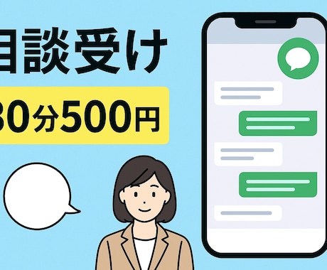 チャット⭐︎即レス⭐︎傾聴します 人には言えないこと、LINE風に聞きます！ イメージ1