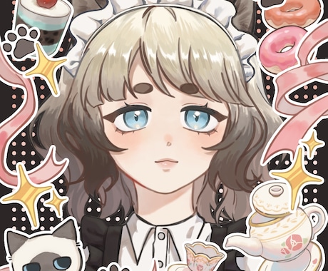 キャラクターをイラストに描きます 「推しキャラも自分キャラも、世界に一つだけのアイコンに」 イメージ1