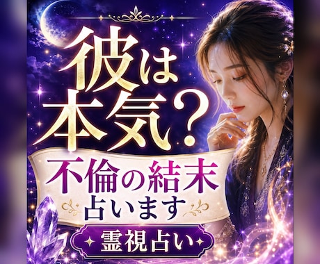 彼は本気？不倫の結末を霊視します 都合のいい女か本命かを霊視します イメージ1