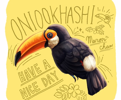 鳥のイラスト描きます お好きな鳥・おうちの子をリアルタッチで描きます イメージ2