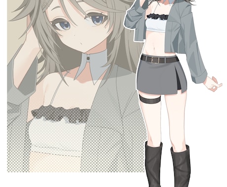 先着5名様限定】立ち絵を制作いたします アニメ塗りのかっこいい、オシャレ、可愛い等の立ち絵描けます！ イメージ2