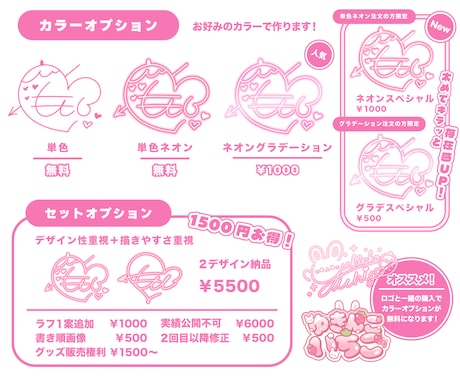 安く早く誰よりも可愛いオリジナルサイン制作します 最短即日！商用利用OKなモチーフ入りサインです！ イメージ2