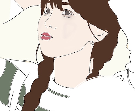 シンプルでおしゃれな似顔絵を描きます