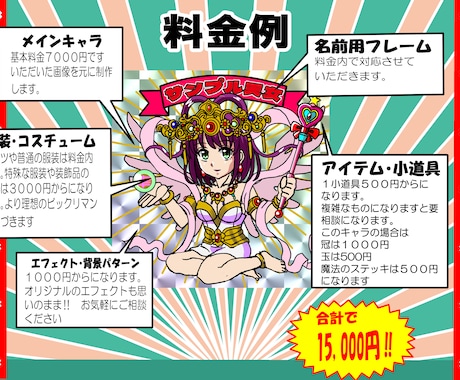 ハイクオリティなオマケシール風イラストの制作します アイコンやデジタルギフトに！シール印刷の対応も可能です！ イメージ1