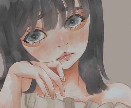 SNS等のアイコンに使えるイラスト描きます 女性の儚さ、美しさ、可愛さを重視して作成します イメージ2