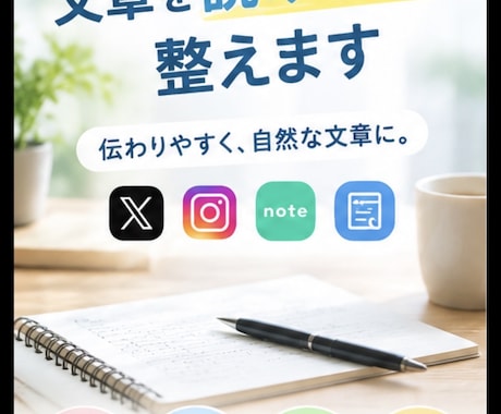 SNS・ブログ・noteの文章を読みやすく整えます イメージ1