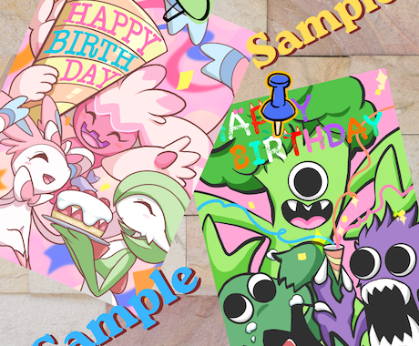 ケーキ印刷や誕生日に！可愛いアニメ風キャラにします 子供達に大喜びされた経験を活かして丁寧に制作します！ イメージ2