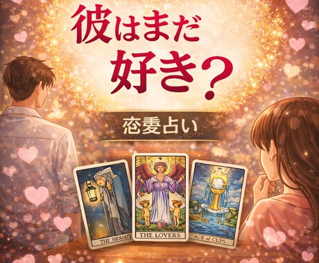彼はまだ好き？恋愛占います 彼の本当の気持ちを男目線とタロットで読み解きます イメージ1