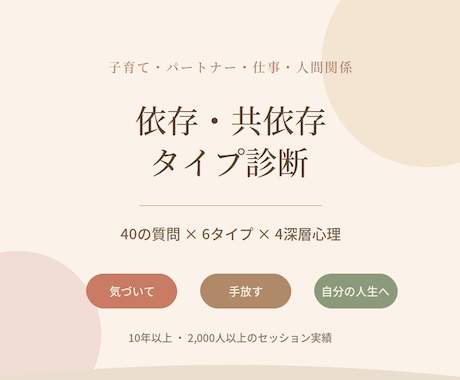 子どもへの依存・共依存タイプを診断します 40の質問が、あなたも知らない答えを引き出す イメージ1