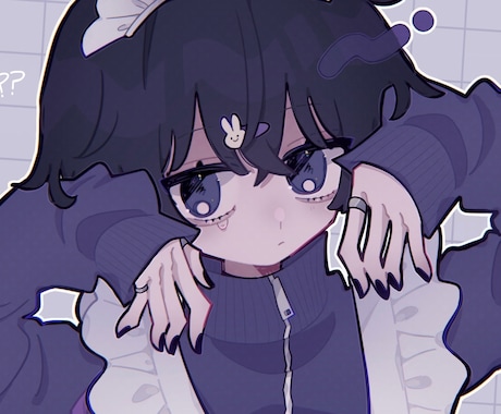 可愛いイラスト制作いたします 個性的で目を惹く！可愛くて少し仄暗いイラストを描きます！ イメージ1
